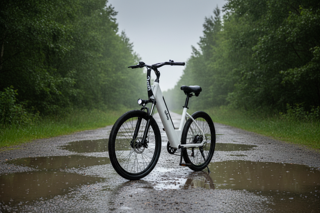 eBike Boys 750W – Wet Forest Road Shot